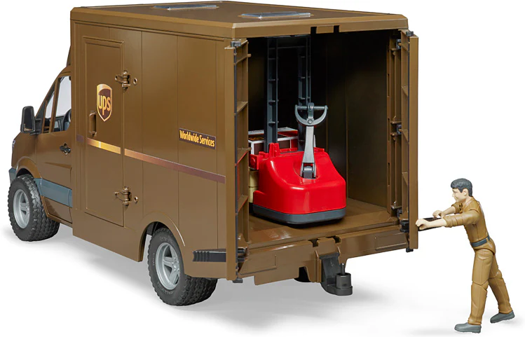 Bruder MB Sprinter UPS Truck with Driver and Accessories - Image 4
