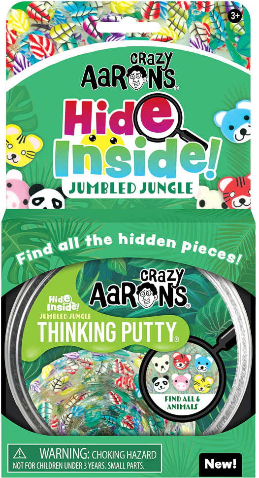 Crazy Aarons Hide Inside! Jumbled Jungle Thinking Putty