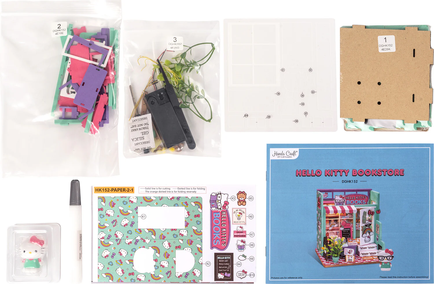 Hello Kitty Bookstore DIY Miniature House Kit - Image 5
