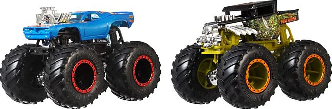 Hot Wheels toy vehicle - Monster Trucks 1:64 Demo Doubles 2-Pk Ast 2022 Mix 2 - 21A - Image 3