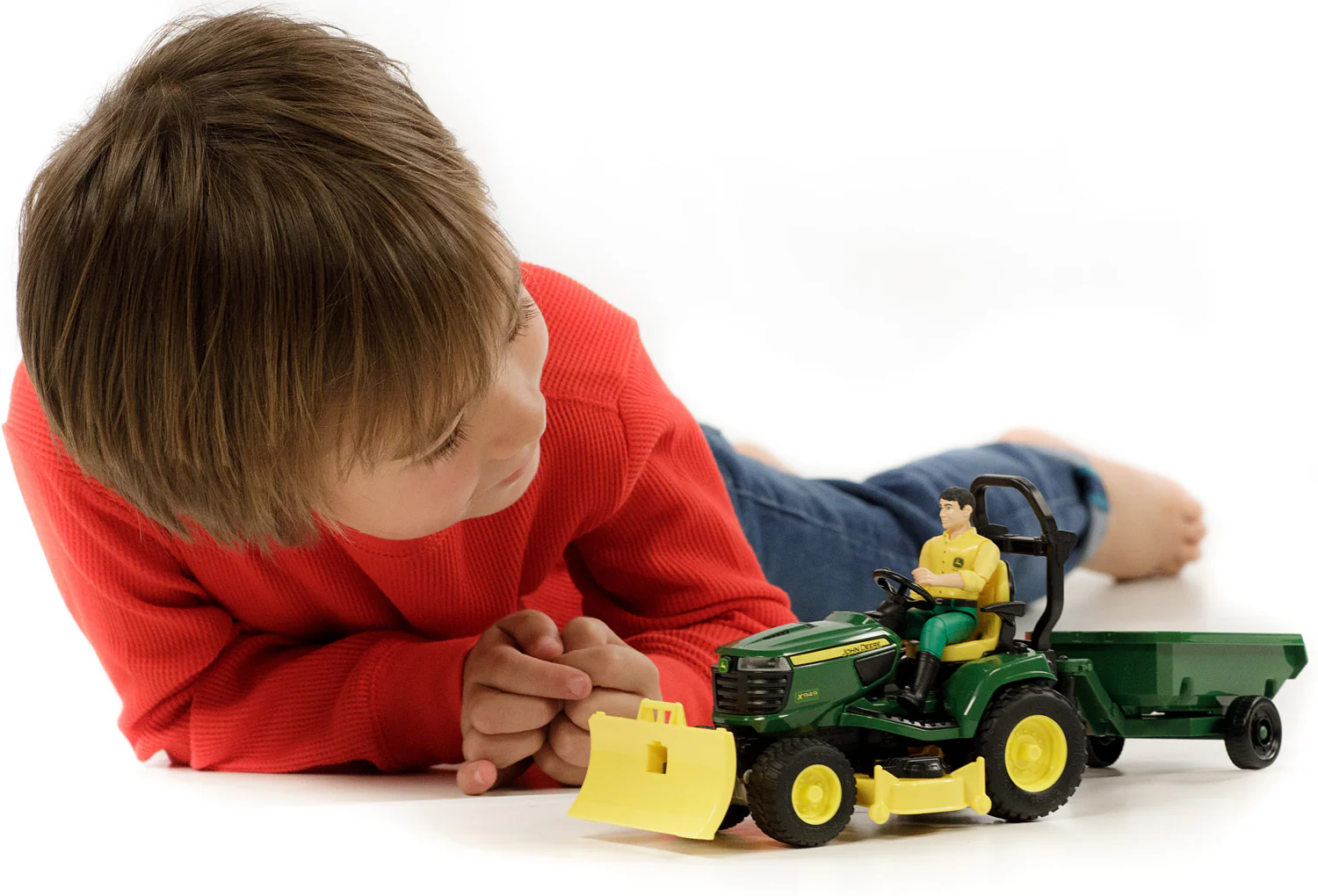 John Deere Lawn Tractor with Trailer & Gardener - Image 2