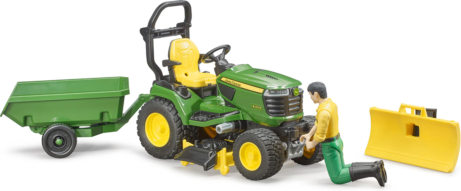 John Deere Lawn Tractor with Trailer & Gardener - Image 3