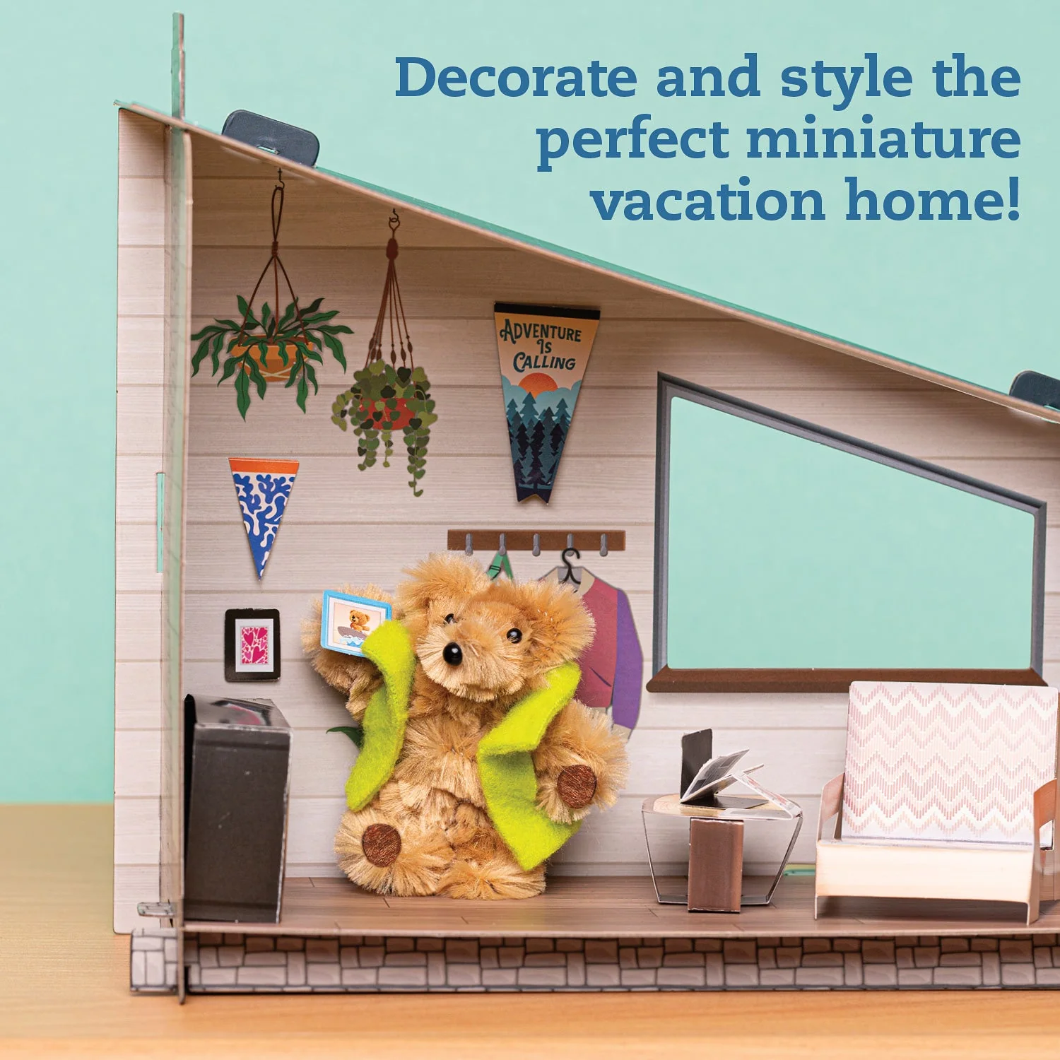 KLUTZ DIY Miniature Cozy Bear Cabin - Image 4