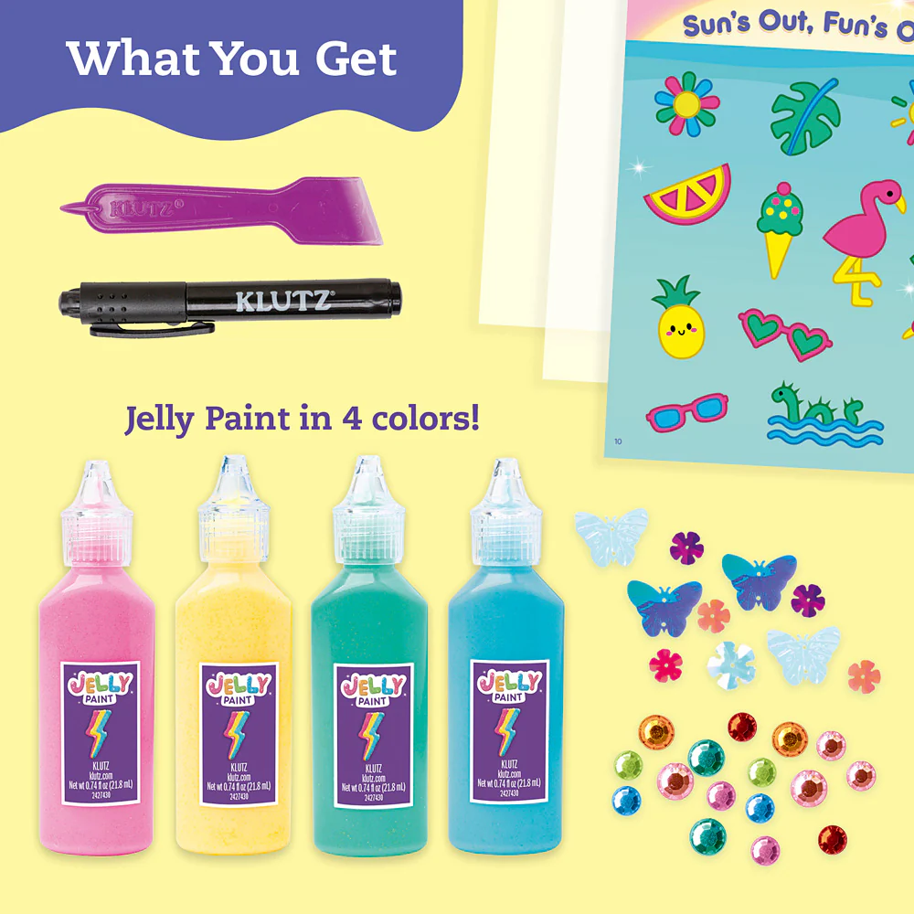 KLUTZ Paint & Peel Jelly Stickers: Glitter Goals! - Image 2