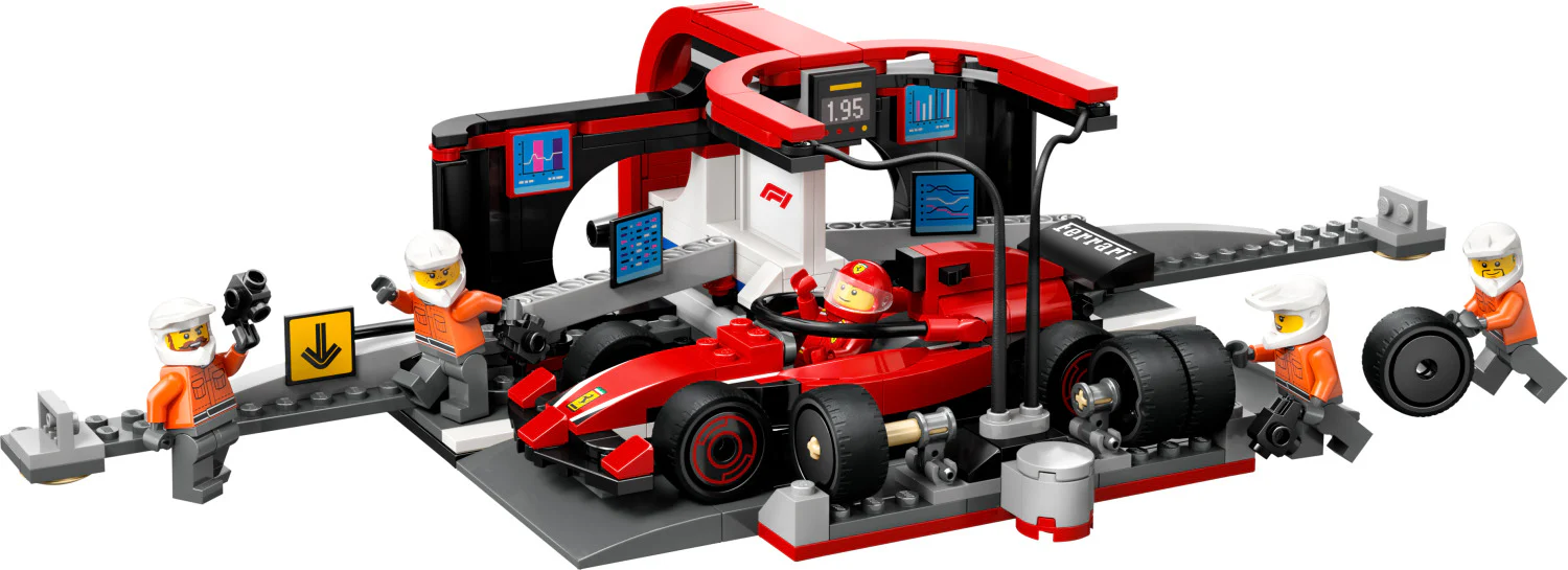 LEGO City Formula 1: F1® Pit Stop & Pit Crew with Ferrari Car - Image 2