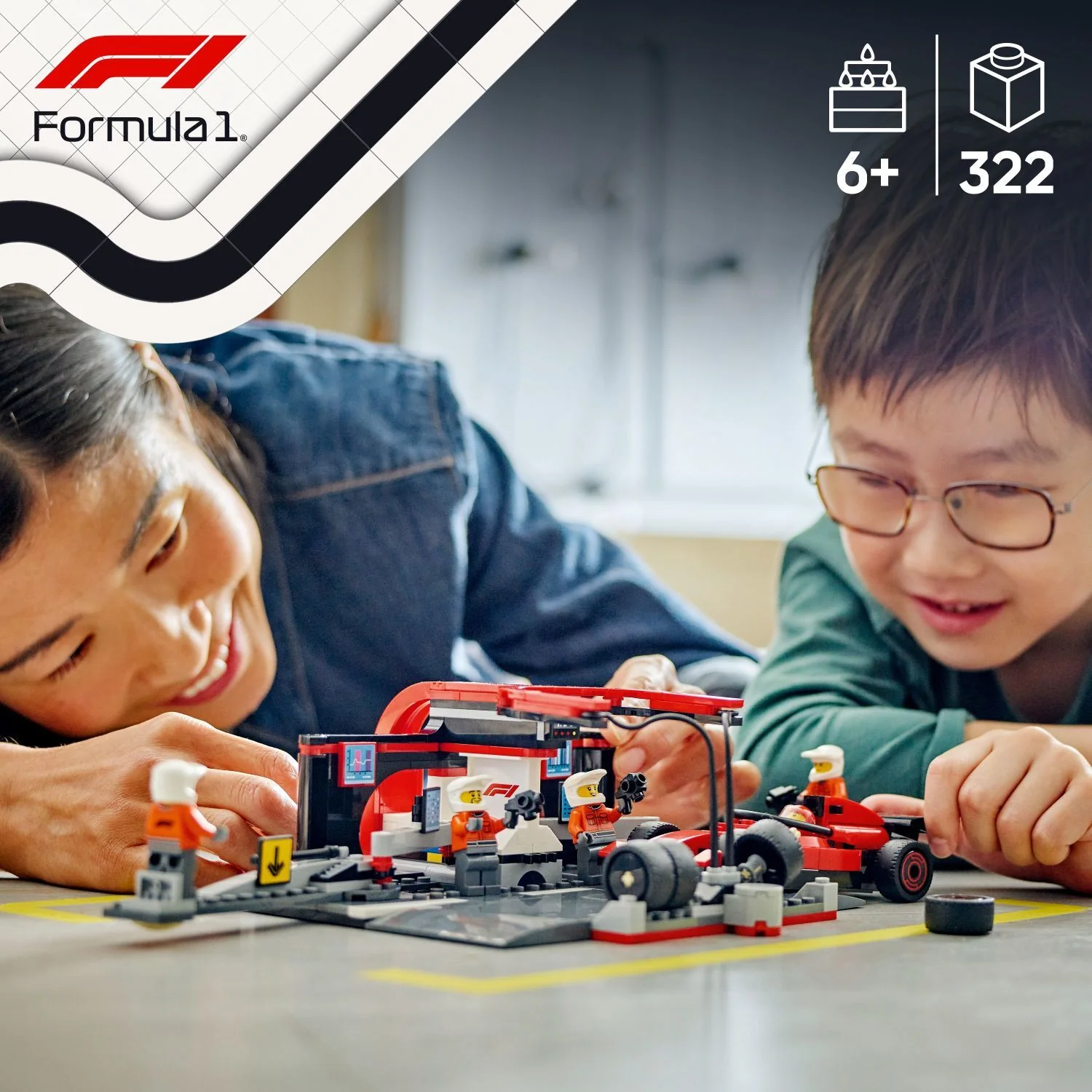 LEGO City Formula 1: F1® Pit Stop & Pit Crew with Ferrari Car - Image 3