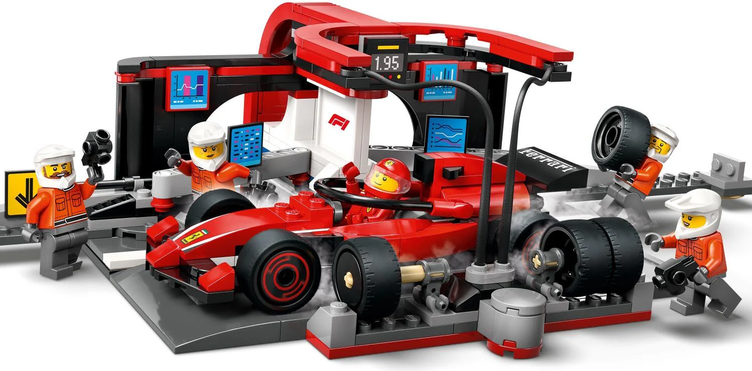 LEGO City Formula 1: F1® Pit Stop & Pit Crew with Ferrari Car - Image 5