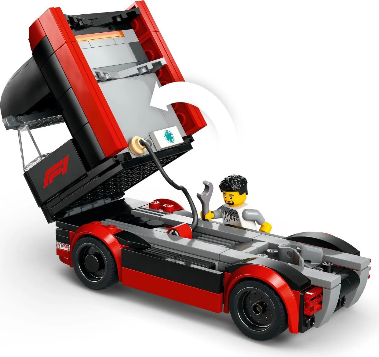 LEGO City Formula 1: F1® Truck with RB20 & AMR24 F1® Cars - Image 4