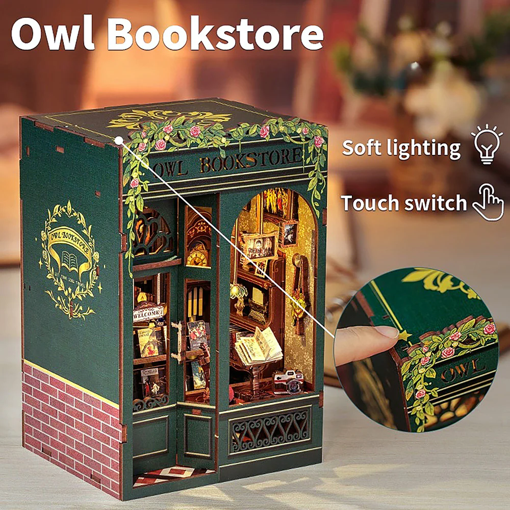 Owl Bookstore DIY Book Nook Kit - Image 3