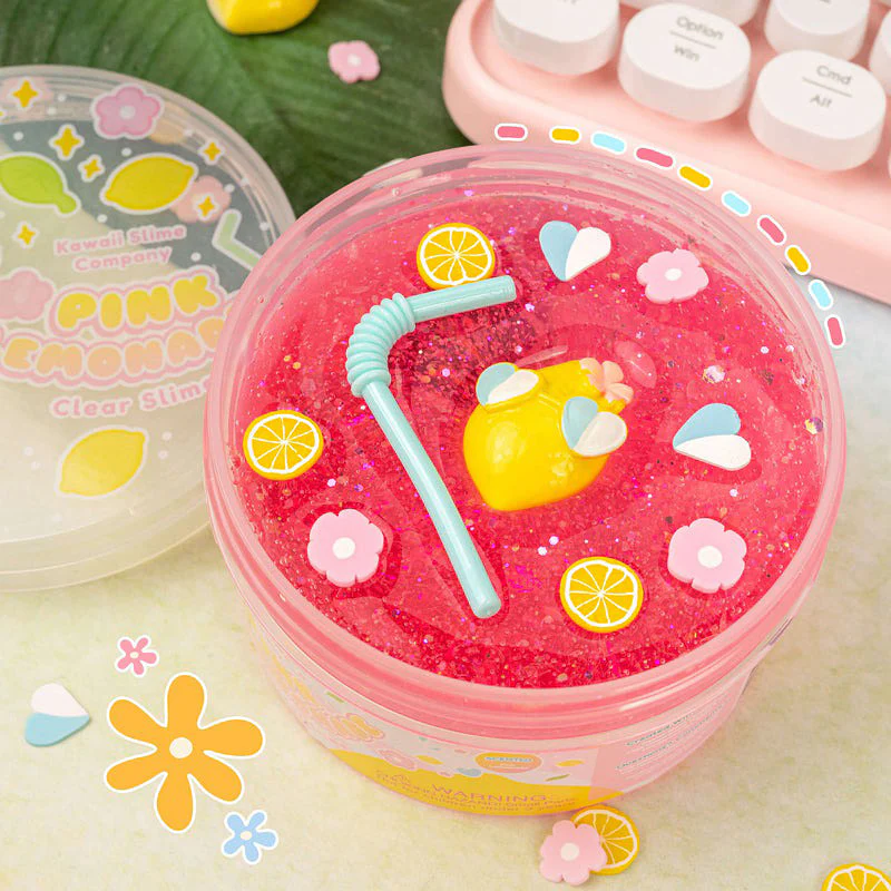 Pink Lemonade Clear Slime - Image 3