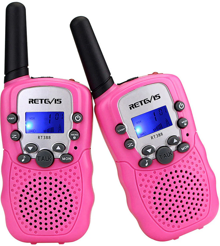 Retevis RT388 2 pcs Kids Walkie Talkies with Flashlight - Pink - Image 2