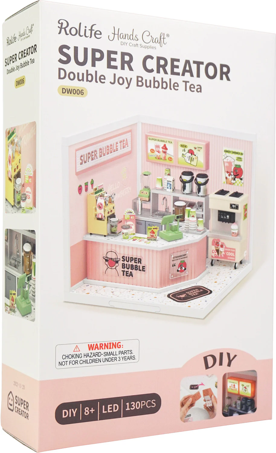 Super Creator Double Joy Bubble Tea DIY Miniature House Kit - Image 3