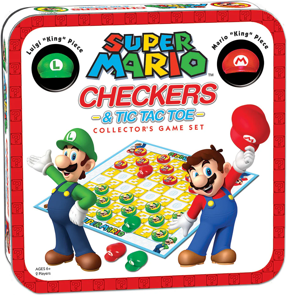 Super Mario Checkers & Tic Tac Toe Collectors Game Set - Image 2