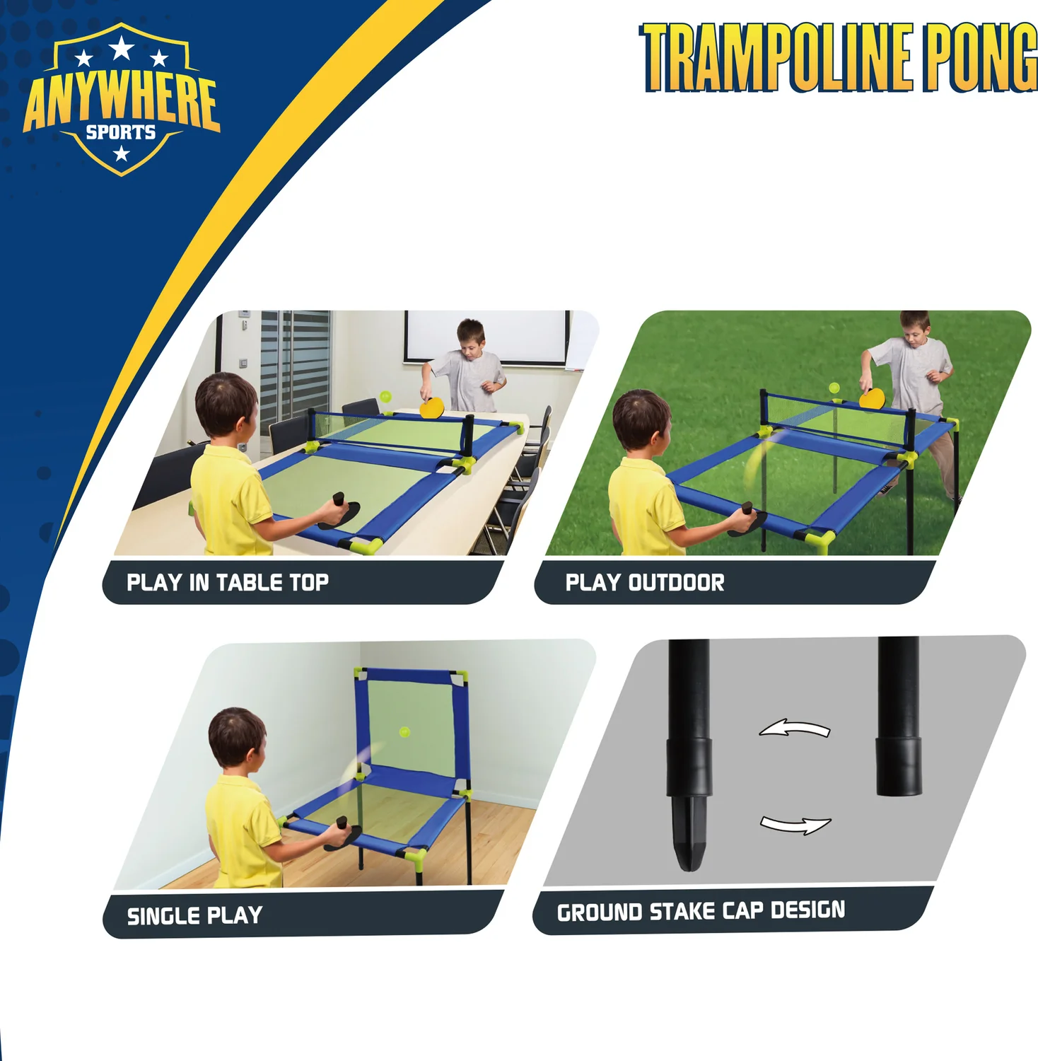 Trampoline Pong - Table Tennis Set - Image 4