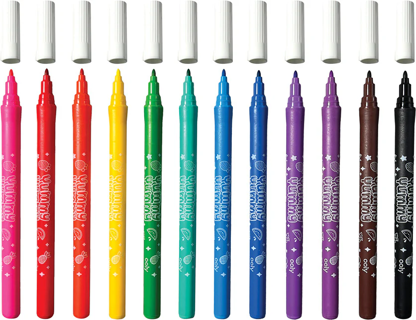 Yummy Yummy Scented Washable Markers - 12 pk - Image 3